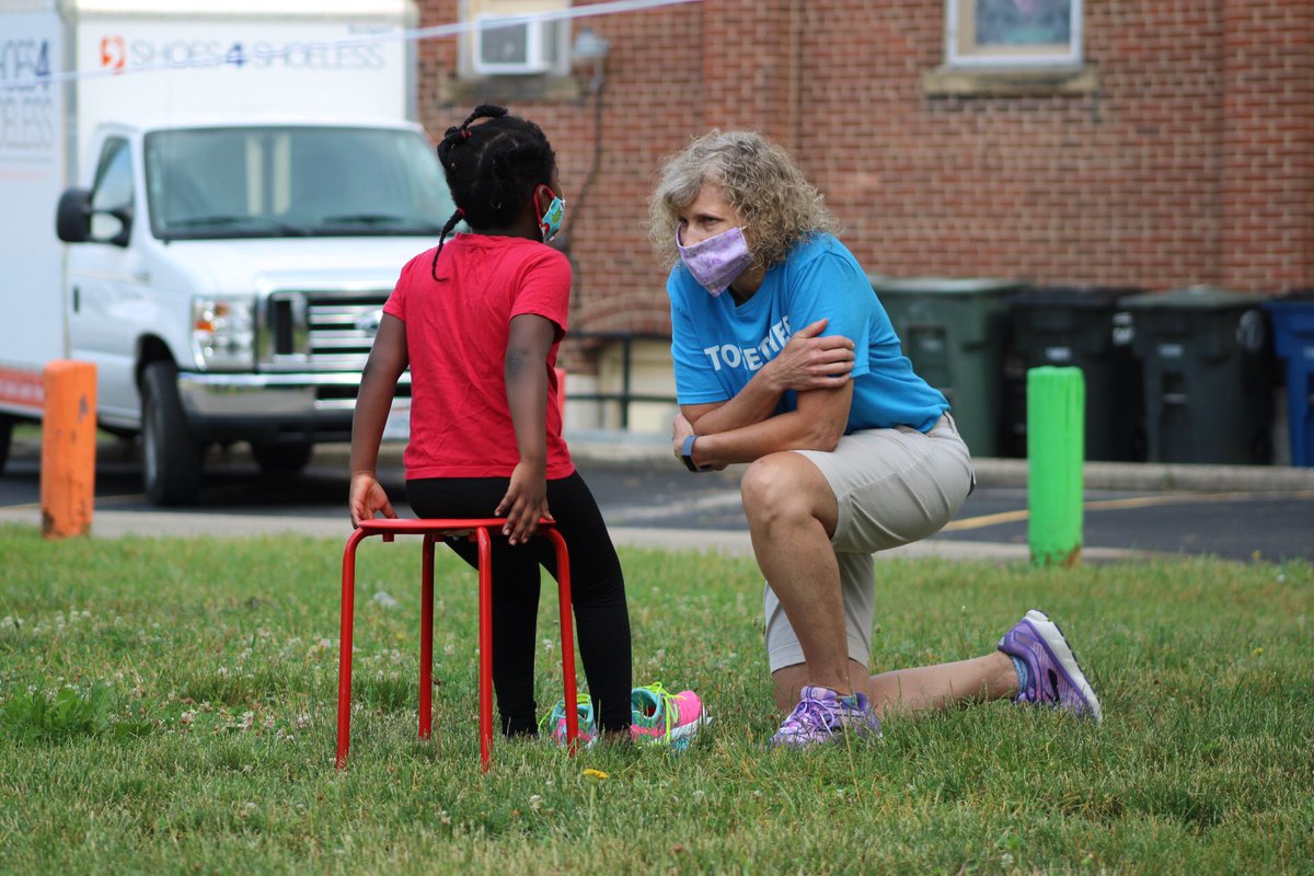 Shoes4Shoeless's tweet photo. Today was a good day. Slowly we are returning to normalcy. Today was a step in the right direction, kids got shoes and were smiling with their eyes above the masks. #S4TS #Dayton https://t.co/xwILu835Fu