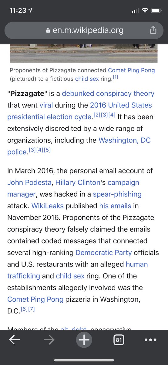truth98391514's tweet photo. Why is it that when I search “Pizzagate” on youtube, wikipedia pops up telling me it’s debunked? THIS IS PROPAGANDA. Did the FBI debunk pizzagate? Nope it was all THE MEDIA. Literally the media is the only thing telling us it’s fake. 

#PizzaGate #PEDOGATE #netneutrality #Qanon https://t.co/uWic2GdyvH