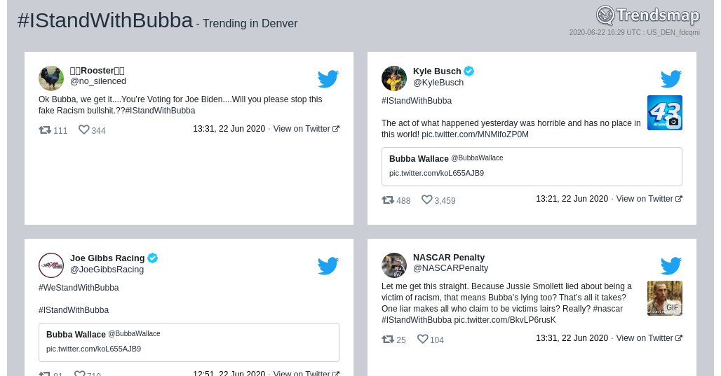 TrendsDenver's tweet photo. #istandwithbubba is now trending in #Denver

https://t.co/G5KumnqJi9 https://t.co/mHf40IdytU