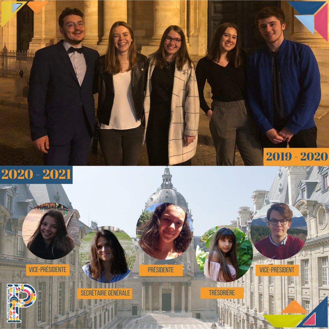 🎓🎉 Les Politistes Sorbonne sont heureux de vous présenter leur nouveau bureau ! Nous vous remercions chaleureusement pour l’année passée, et souhaitons beaucoup de réussite à la nouvelle équipe pour vous divertir et vous représenter.
