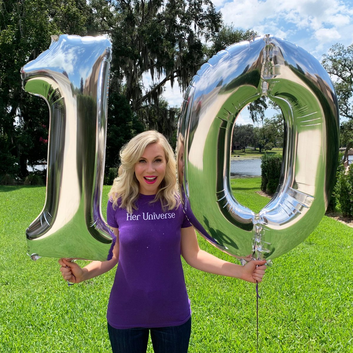 HerUniverse's tweet photo. BEST👏DAY👏EVER👏 Today we celebrate 10 years of #HerUniverse fashion and we want YOU to join in on the fun - share a photo rockin' your favorite Her Universe style, tag us, and use #HUTurns10 for a chance to be featured! https://t.co/jepZRFjT3Y