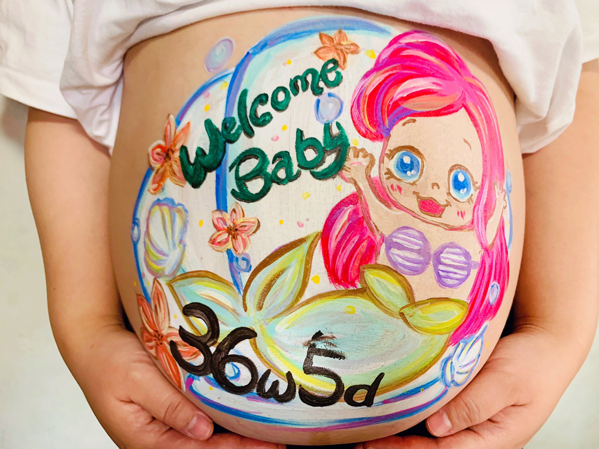 Ange Painting アリエル風マタニティペイント 嬉しいお言葉も マタニティペイント アリエル風 妊婦さん 臨月 絵が好きな人と繋がりたい T Co Mfrs4yk3qg Twitter