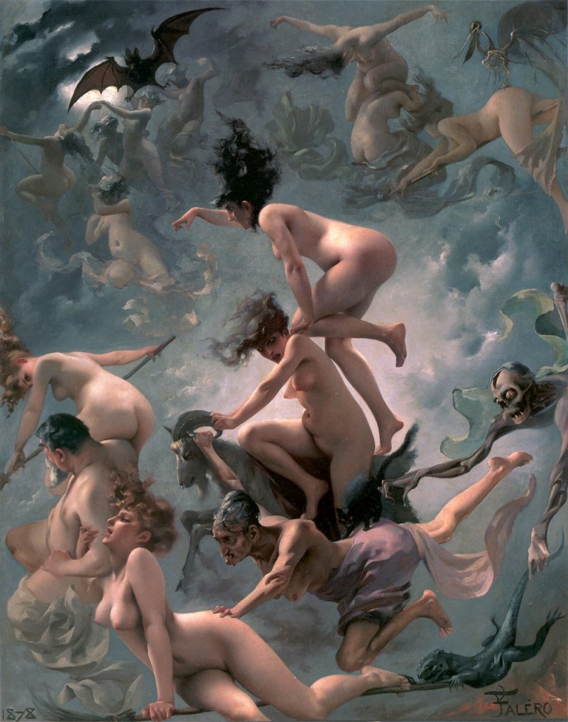 Art_Vanitas's tweet photo. "Witches going to the Sabbath" by Luis Ricardo Falero (1878), at @kunsthallemuc https://t.co/4mqO43Mv3i