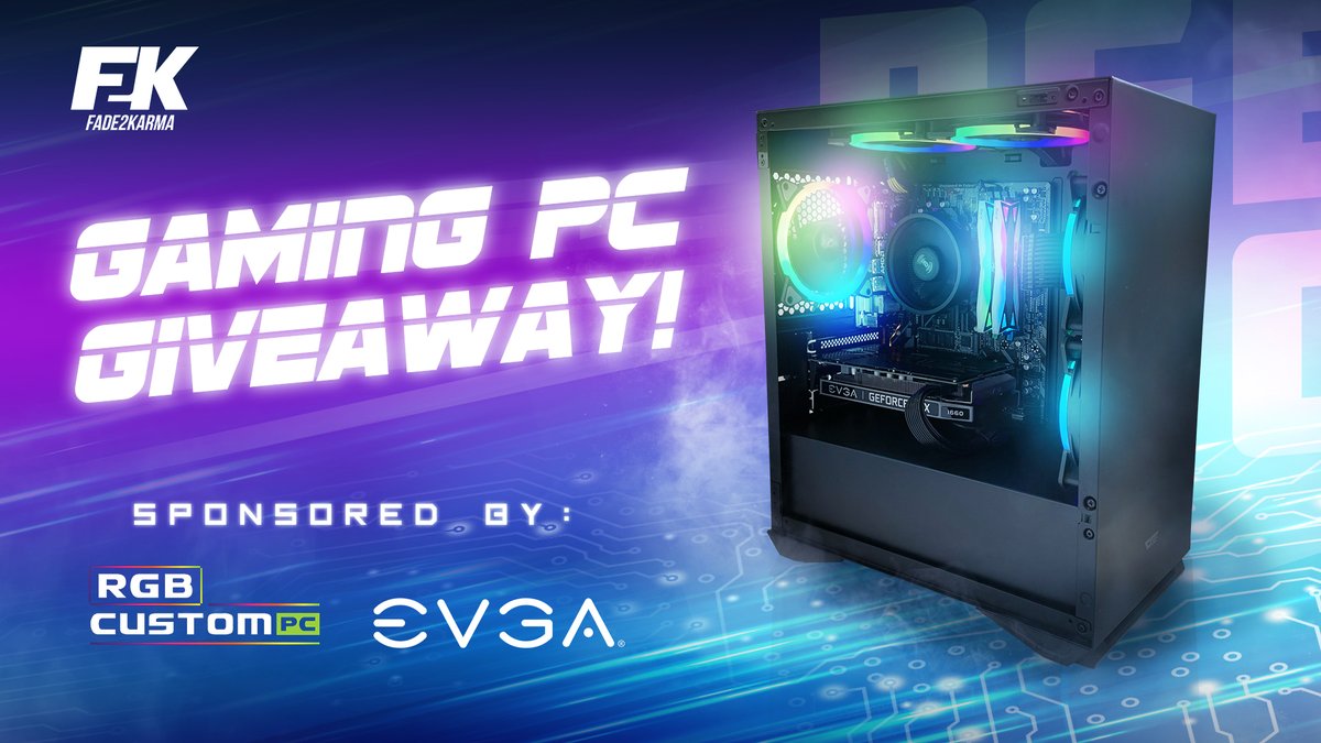 📢#GIVEAWAY ALERT 📢
We're excited to announce this DOPE Gaming PC Giveaway in partnership with RGBCustomPC &amp; EVGA 🥶

To enter:
🖱️ Click here  bit.ly/F2KxRGB

Bonus entries:
🔁RT &amp;❤️like this tweet
🤝Tag a friend 
➡️Follow @pc_rgb, <a href="/TEAMEVGA/">EVGA</a> &amp; <a href="/Fade2Karma/">F2K</a>

#F2KAllDay