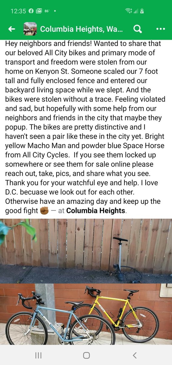 SauceCityUSA's tweet photo. #stolenbike #dcbikes look out for 2 @allcitycycles online or locked up in the city. @PoPville 🙏🏾❤🚴🏿‍♂️ https://t.co/tXpt3N0KZu