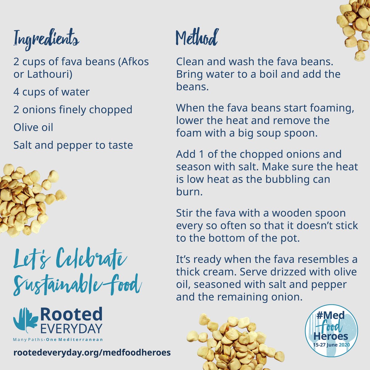MedNatureCultur's tweet photo. Fava is a yummy, speedy, creamy yellow split pea puree, made with Lemnian split pea varieties – Afkos or Lathouri. It’s best enjoyed with plenty of bread for dipping and a glass of wine. Recipe by #MedFoodHeroes Athina Kavaleri @MedINAGreece https://t.co/CN0dyDpBVL https://t.co/DaLG6duYWo