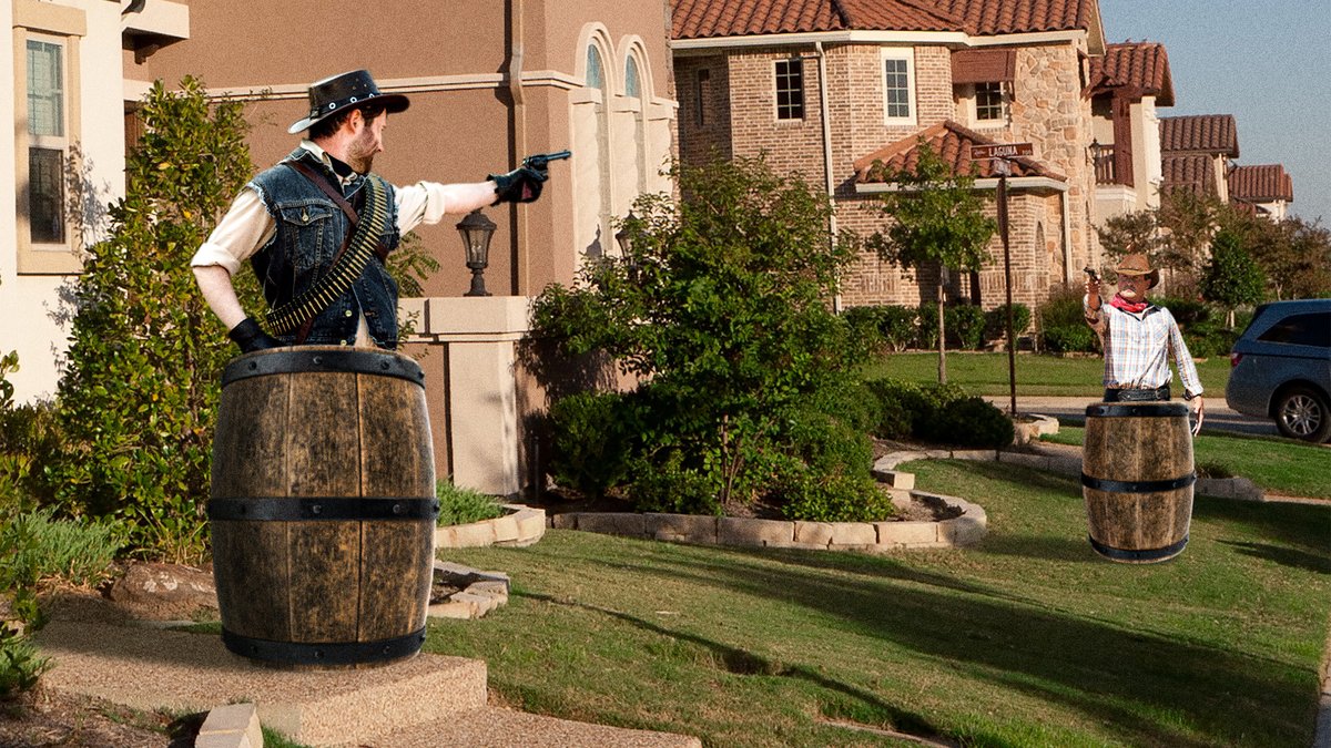 TheOnion's tweet photo. Millions Of Texans Pop Out Of Barrels To Engage In Shootout After Governor Announces Reopening Of State https://t.co/PBwFEE8Q7J https://t.co/zVjZ1pBJSy