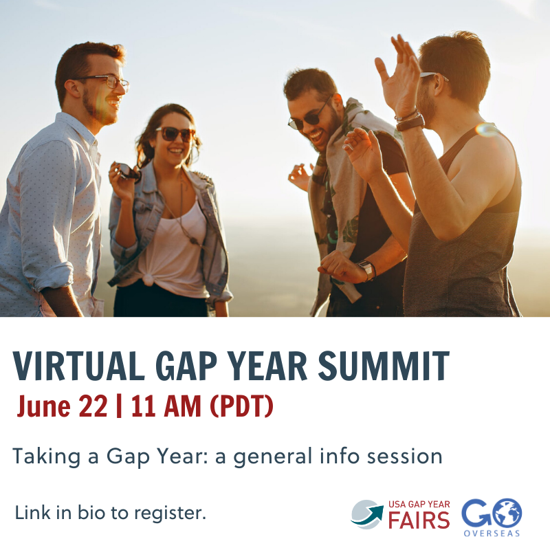 ✨Today’s the day! ✨

We’re kicking off our Virtual Gap Year Summit with a general info session for everyone out there considering gap time in #2020. 🤔

Link in bio to register.

#gapyear #mindthegap #gooverseas #meaningfultravel #webinar #webinarseries #virtualevent