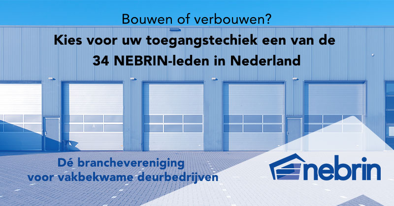#Bouwen of #verbouwen? #Toegangstechniek is een vraagstuk op zich. Hoe ga je om met onder meer #snelheid #efficiëntie #energie #veiligheid of #isolatie ? Kies voor goed advies en kies voor een van de 34 NEBRIN-leden. Een topselectie van #deurbedrijven. Zie nebrin.nl