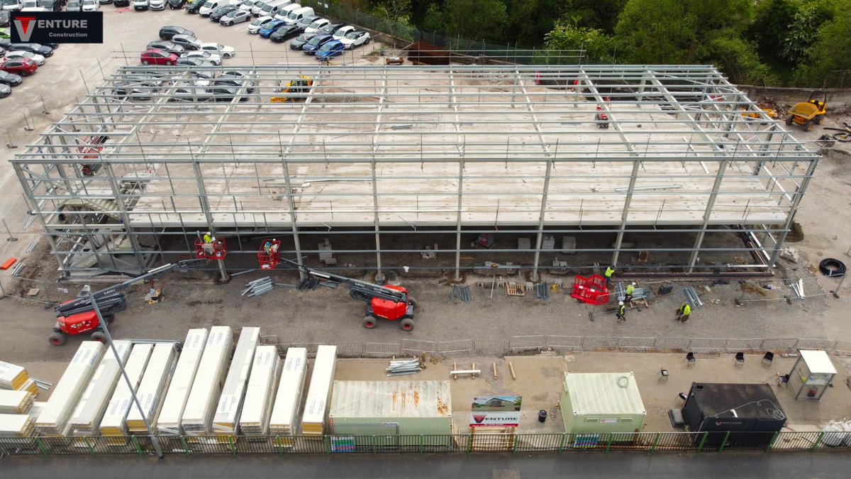 Our recent build for <a href="/Holdcroft_Group/">Holdcroft_Group</a>, A new Valeting and office building. This picture was taken 3 weeks ago, we have progressed since with Cladding been fitted ,finished concrete floors and even stud work has started to be erected.#Betterconstructionforthefuture <a href="/EHPArchitects/">EllisHillmanP'ship</a>