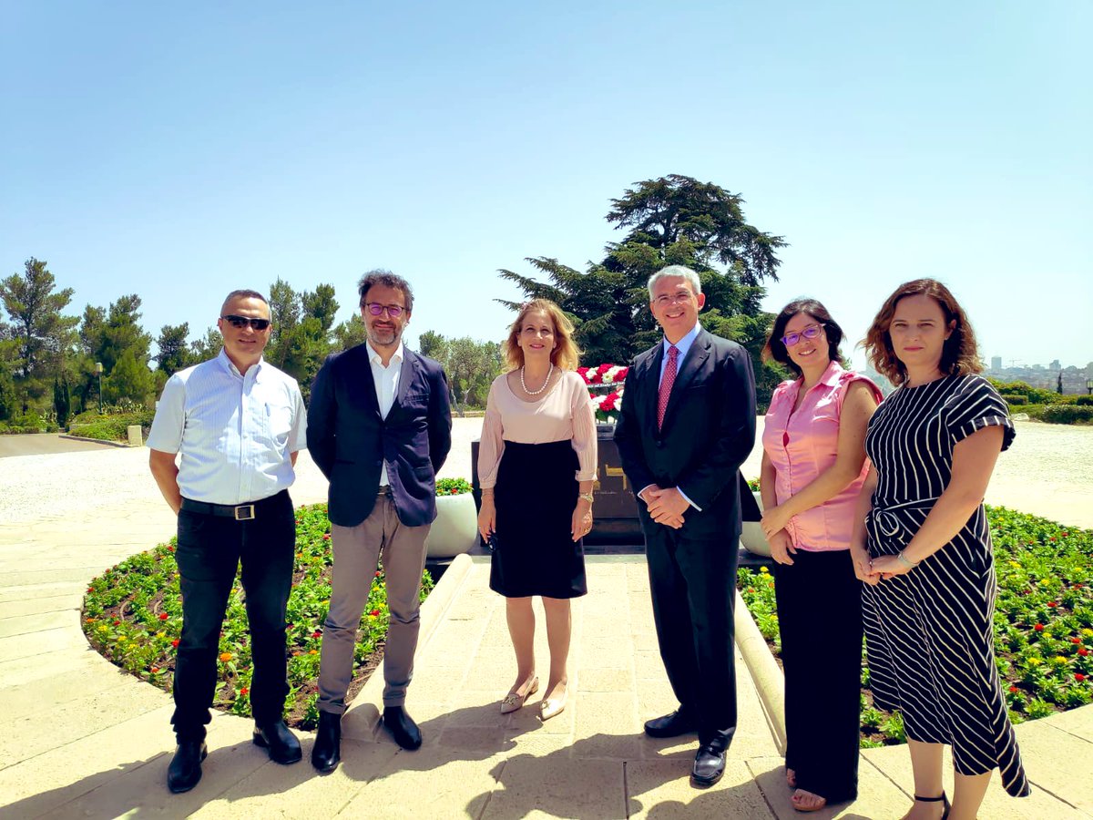 Very interesting visit today at Mount #Herzl in #Jerusalem and its museum telling in an engaging way the story of the founding father of Zionism. Todà Rabà to the Chairperson Aliza Lavie &amp; her team for the warm hospitality. Hoping to see many 🇮🇹 visitors again soon!
