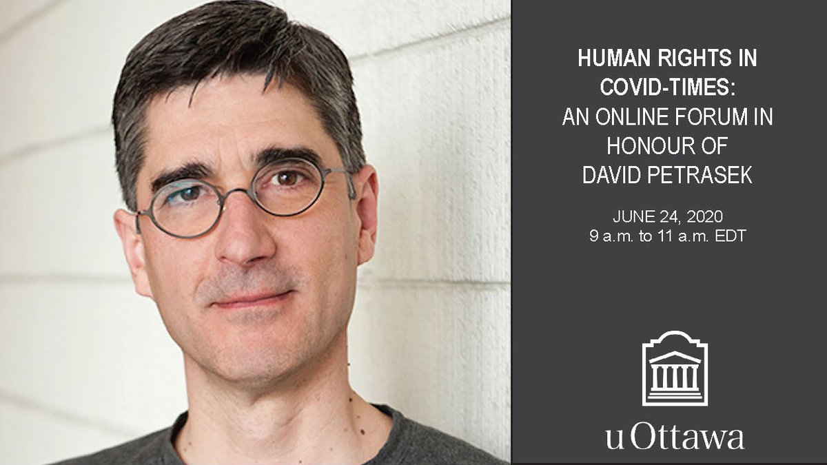 OpenGlobalRights (@ogr_en) on Twitter photo Join us for this special event in honor of our beloved friend and colleague, David Petrasek.
Featuring a panel of former UN High Commissioners for Human Rights, together with <a href="/uOttawaFSS/">Social Sciences Sociales</a>, <a href="/AmnestyNow/">AmnestyCanada</a>, and more.
Register here: bit.ly/3153hp1 Join us for this special event in honor of our beloved friend and colleague, David Petrasek.
Featuring a panel of former UN High Commissioners for Human Rights, together with <a href="/uOttawaFSS/">Social Sciences Sociales</a>, <a href="/AmnestyNow/">AmnestyCanada</a>, and more.
Register here: bit.ly/3153hp1