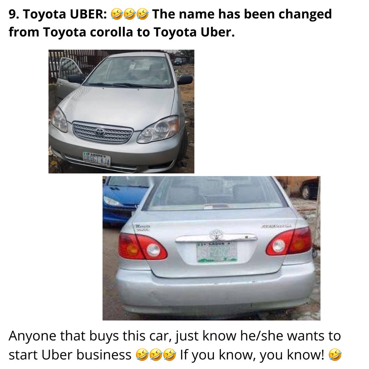 Toyota Uber LEGedece Benz 
