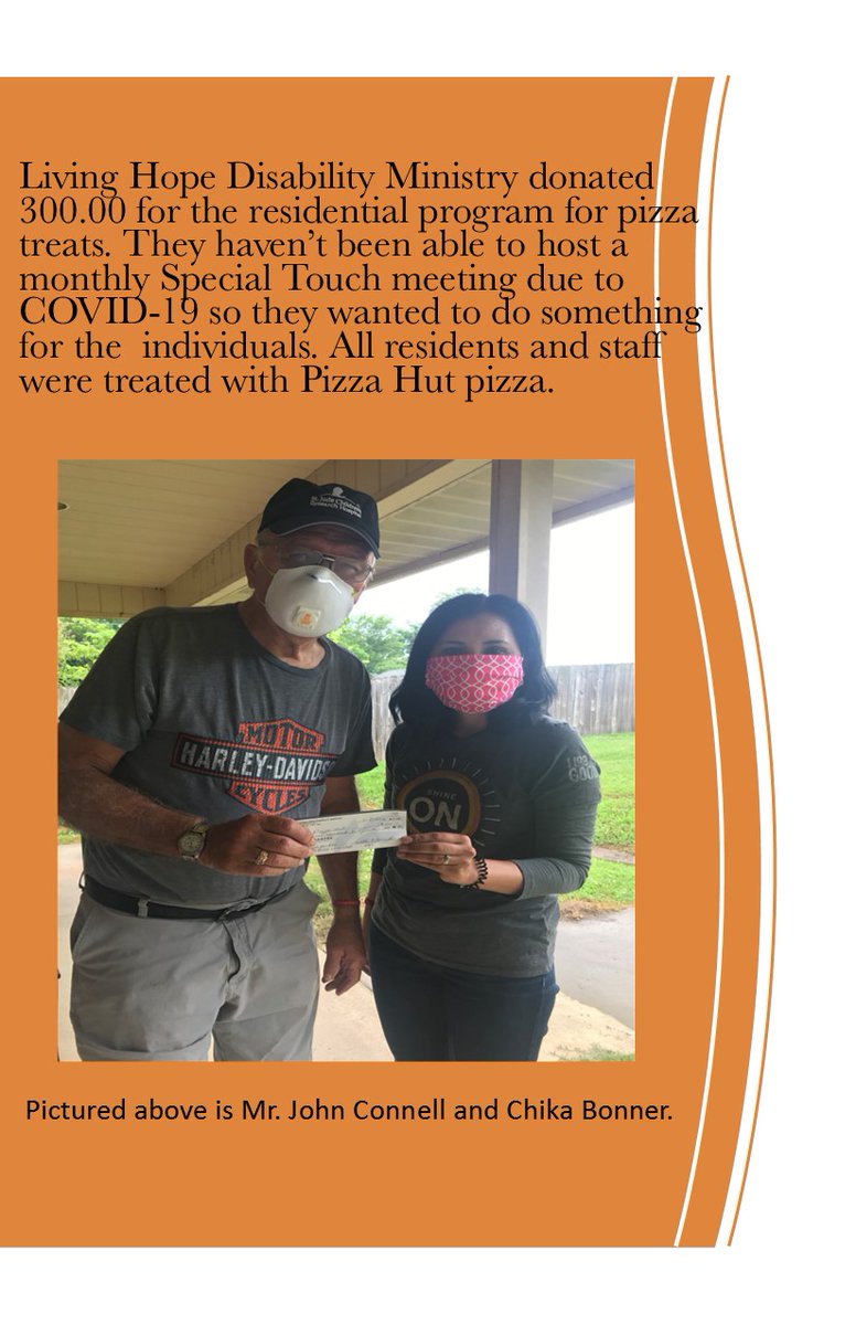 RainbowofC's tweet image. Thank you so much Living Hope Disability Ministry for the donation of $300.00 for the residential program for pizza treats!! We are very grateful! Pictured is  Mr. John Connell and Chika Bonner. #ThankYou #residentialprogram #ROC #peoplewithdisabilities #livingwithdisabilities