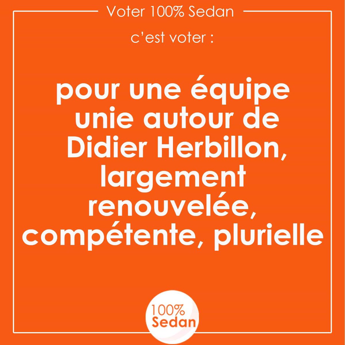 HerbillonDidier's tweet photo. 🔸️💯% Sedan c'est aussi une équipe soudée, compétente et complète pour les Sedanaises et les Sedanais. 
Ensemble pour une ville qui change !
#sedan #100sedan #Municipales28juin #municipalessedan #municipales2020 https://t.co/MqK5LkJJbU
