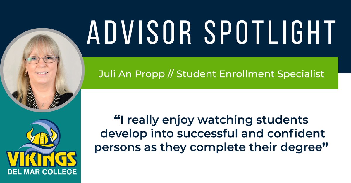 DelMarCollege's tweet photo. “I really enjoy watching students develop into successful and confident persons as they complete their degree,” Propp said. “It’s amazing to see students graduate and get ready to move to the university. https://t.co/Ah2vYwWDr4