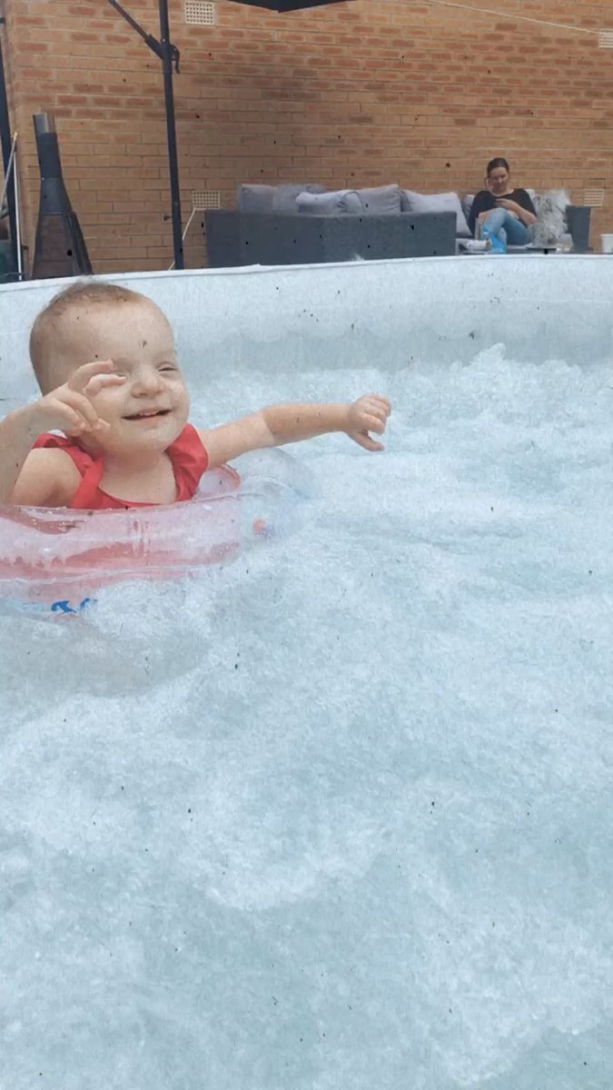 BabyCayde's tweet photo. we back in business bitcheZzz !! I’ve grew some teeth but no hair while I’ve been gone 🦷 enjoyed myself in the hot tub and received a little more help towards taking my first steps 💕💕 hope use havent missed me too much while I’ve been busy biting anyone and anything 🦈 xoxo CF https://t.co/VN7xoQJkYy