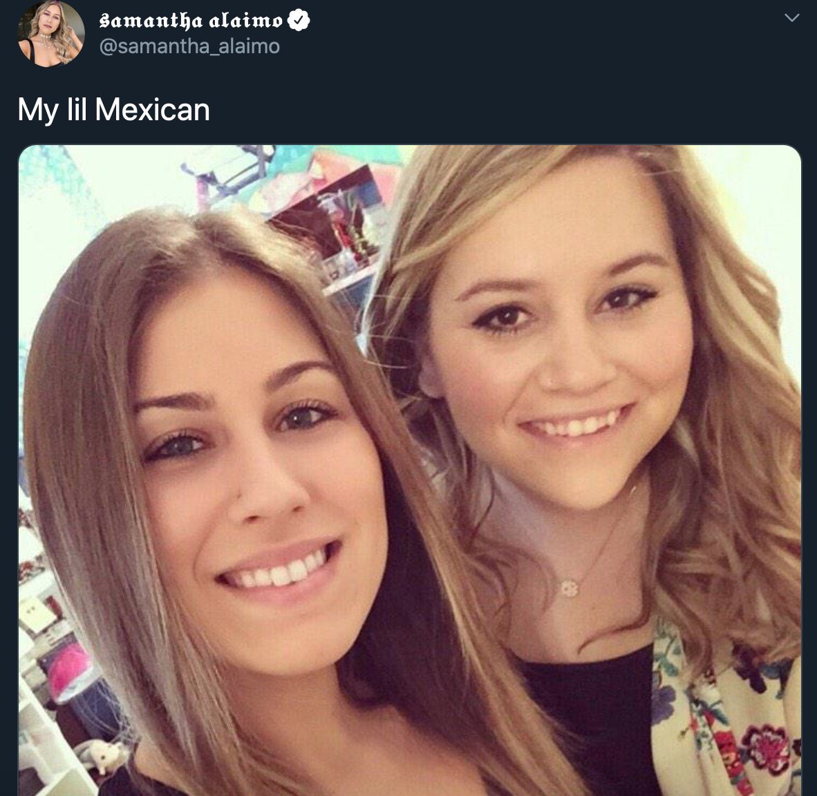 Pretty sure she not Mexican but go off, racist.