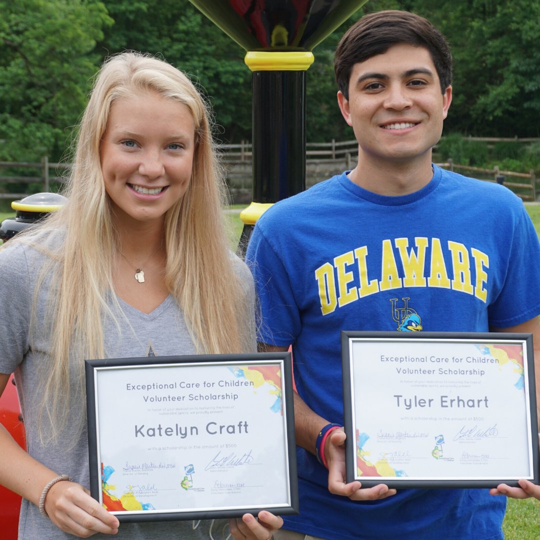 It's not unusual for our #volunteers to become staff, which is why we have chosen to support the next gen of #healthcare profs through our Volunteer Scholarship award.

Congrats to our 2020 recipients, Katy Craft (Tower Hill HS) and Tyler Erhart (Conrad School of Sciences) #netDE
