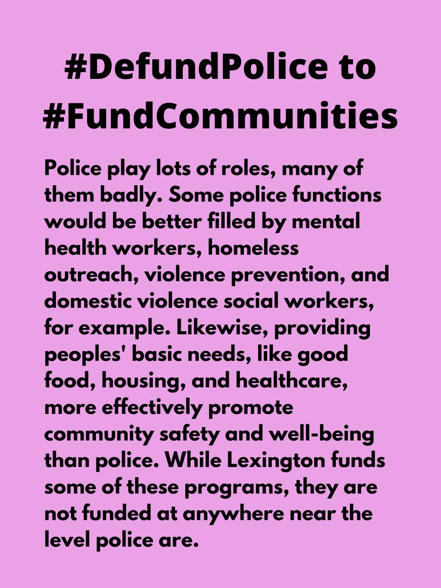 KSECoalition's tweet photo. From "#DefundLPD: A brief introduction to defunding police in Lexington, KY," coauthored by us and @lexhjcollective #LPDAccountability #BLMLex #8toAbolition #DefundPolice https://t.co/iwnozMbDGR