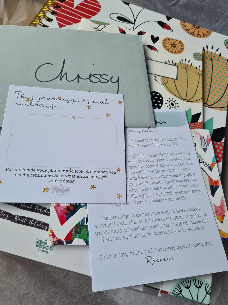 MissFernie1's tweet photo. My gorgeous @TPositiveTC planner, notebook and stickers arrived today! What a lovely surprise to come home to 🥰 #lovestationery https://t.co/nDVKTgA1Pj