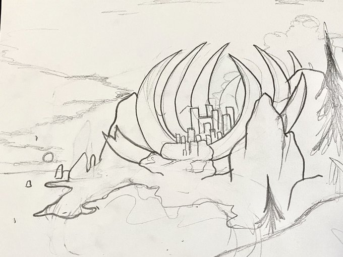 i sketched this piece w paper before starting :D 

it's fun to sketch comps w pencil and paper then later make em digital pieces ~ 