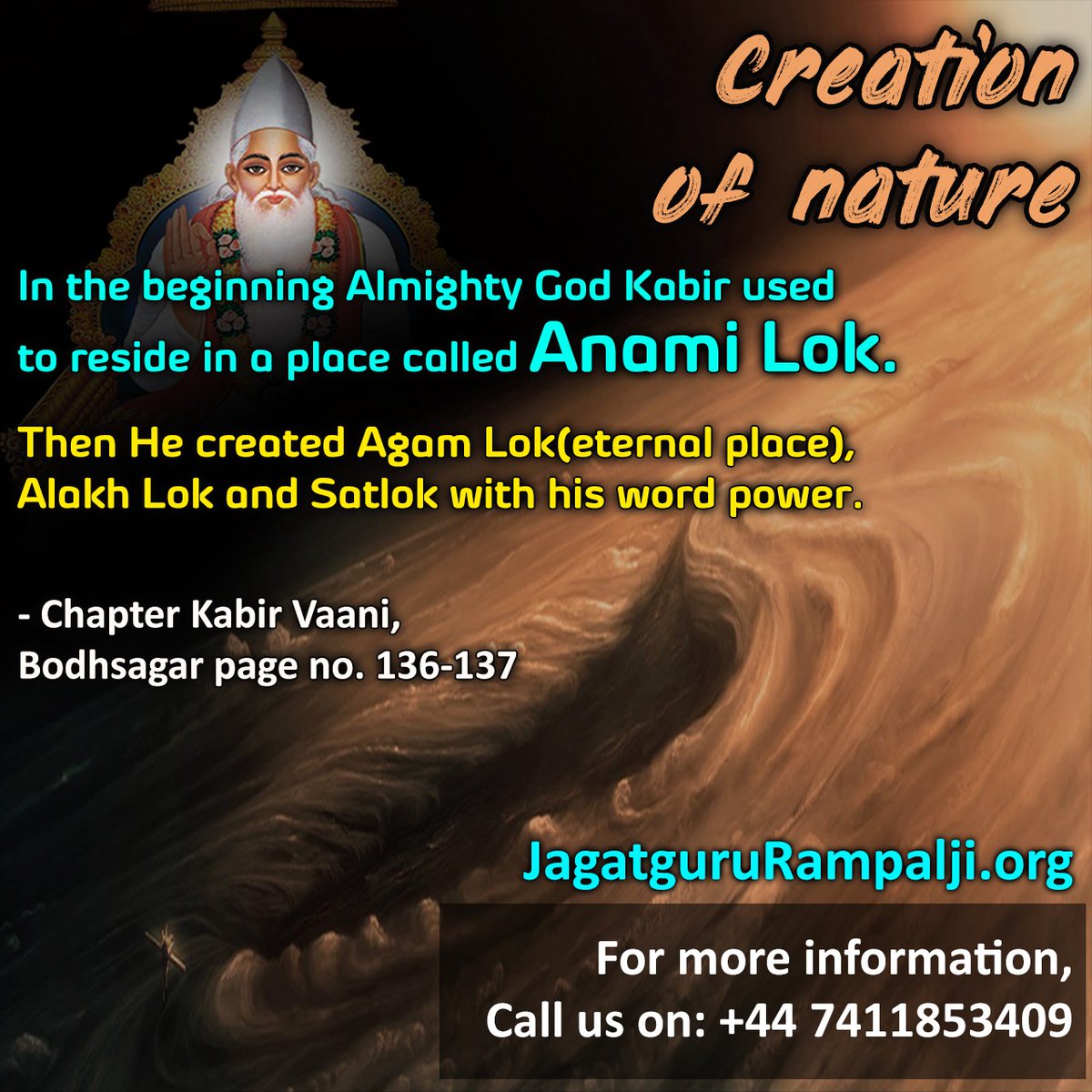 Nistha_khare's tweet photo. #WindrushDay2020
The Holy Scriptures of Christianity and Islam proves that the Creator of the entire nature, the Destroyer of all sins, the Almighty, Eternal God is in visible human-like form and resides in Satlok. His name is Kabir, and is also called 'Allahu Akbiru'. https://t.co/6I2oKVmmbK