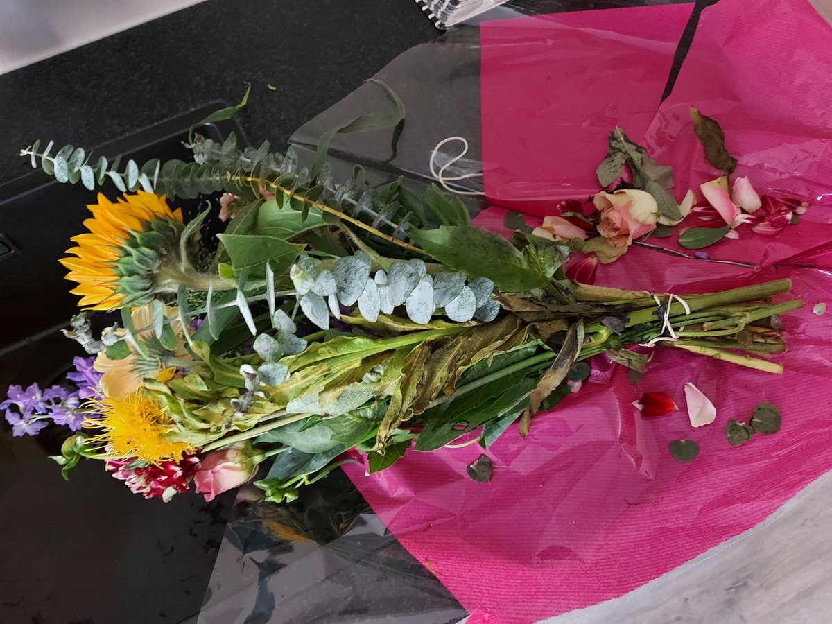 WRoering's tweet photo. @albertheijn mooi bosje bloemen gekocht voor €10,-. Maak het plastic open en verrot. Zonde van je geld dit! Dit kun je niet zo verkopen! https://t.co/HLVxdkpOSr