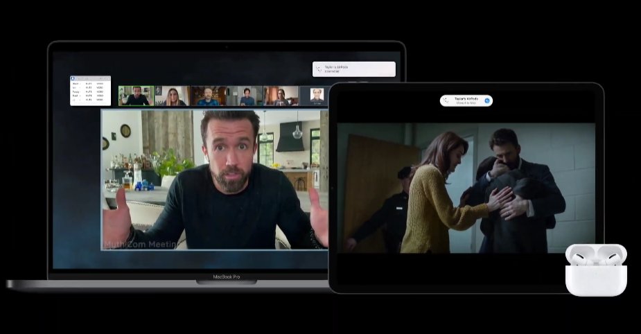 xataka's tweet image. Ahora los AirPods se conectarán automáticamente a diferentes dispositivos según lo que estemos haciendo en ese momento #WWDC20 xataka.com/event/apple-ww…