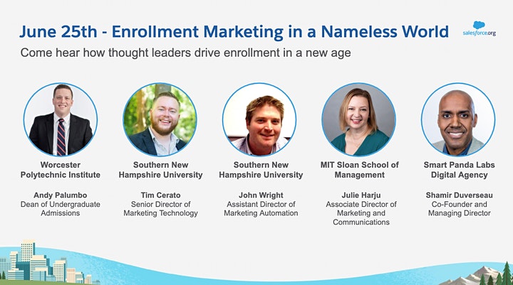 We are looking forward to this Thursday's <a href="/SalesforceOrg/">Salesforce.org</a> webinar featuring <a href="/SmartPandaLabs/">Smart Panda Labs</a> Shamir Duverseau.  Sign up today. #optimizethejourney

eventbrite.com/e/enrollment-m…