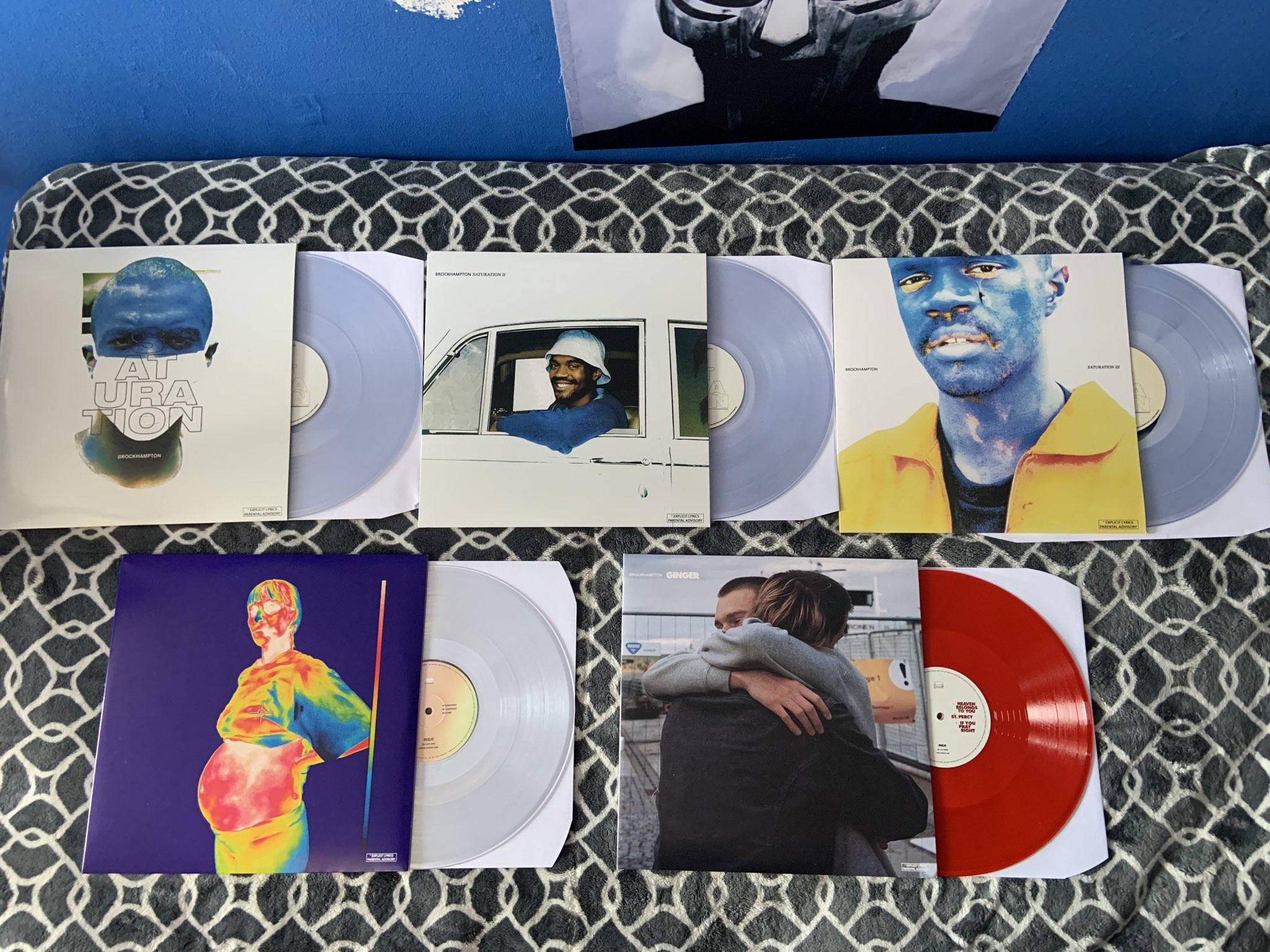 recede🥳BLOOM OUT NOW!🥀 on Twitter: "Next is my Brockhampton The Trilogy is all bootlegs but are on beautiful clear blue vinyl and sound great. Iridescence is on a vinyl.
