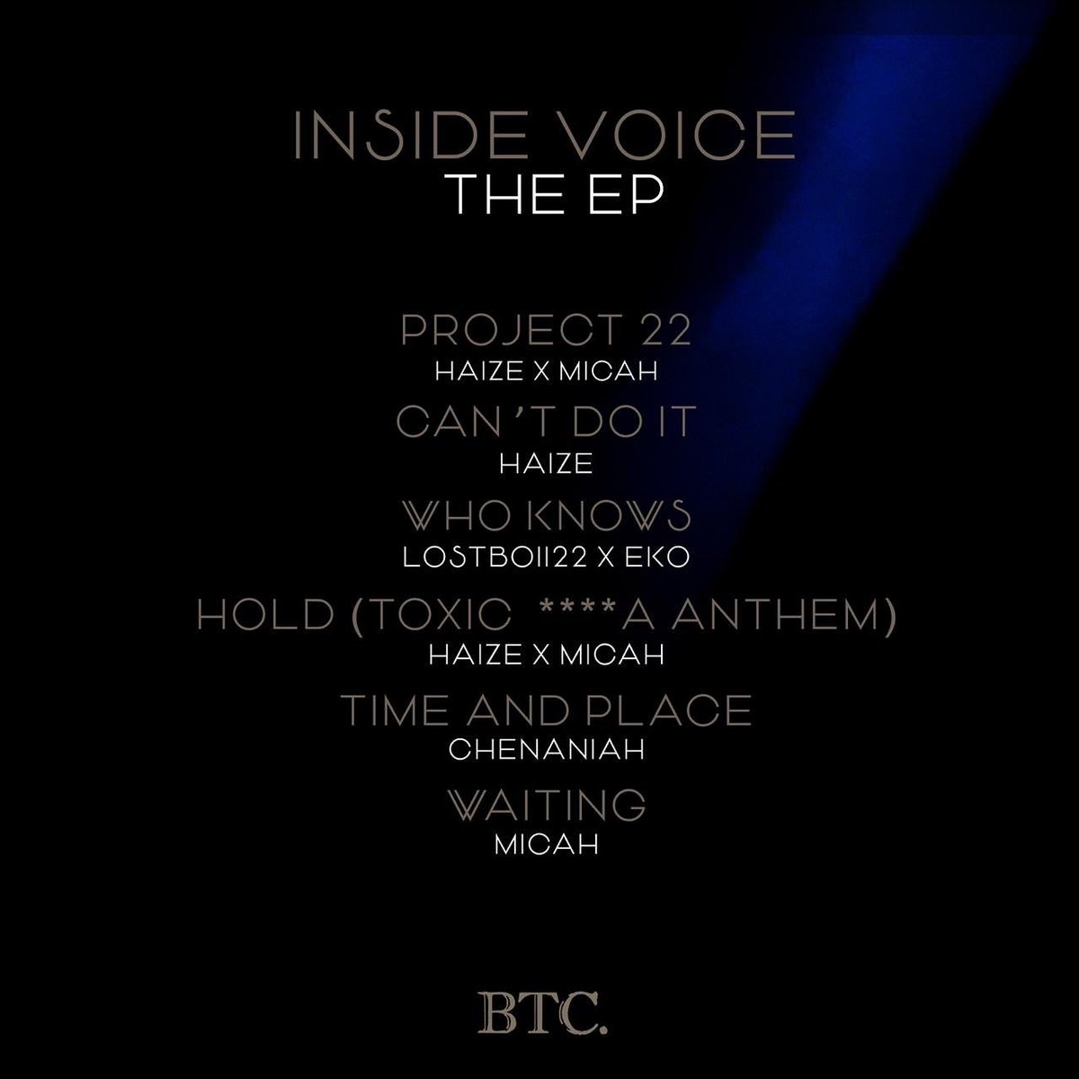 borntocreateco's tweet photo. Be prepared for new music coming out from producer/performer HAIZE. One of the longest standing members the BTC camp. 

INSIDE VOICE THE EP COMING SOON!!! https://t.co/HhtnyAx9L8