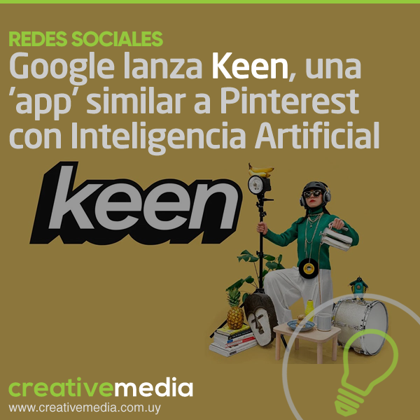 destino_uruguay's tweet photo. El equipo de Área 120 de #Google, un grupo de trabajo que crea productos experimentales, ha lanzado #Keen, una aplicación similar a #Pinterest que utiliza tecnología de #InteligenciaArtificial

https://t.co/xy0NJZY6Fj https://t.co/BQLi9tcw0H