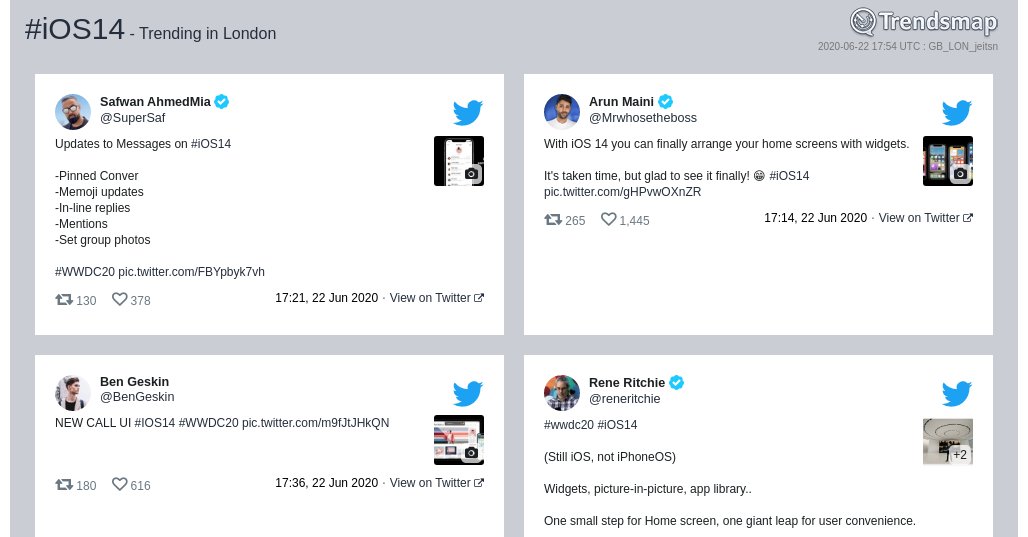 TrendsLondon's tweet photo. #ios14 is now trending in #London

https://t.co/WwCzWCLwfy https://t.co/UnjuSqjvnJ