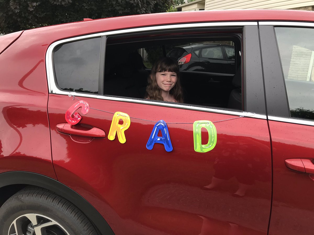 A BIG THANK YOU to <a href="/grenobleps/">Grenoble PS</a> for their amazing drive by graduation today! Kaelyn was so happy to return to school one last time even if it was for only a moment! ❤️