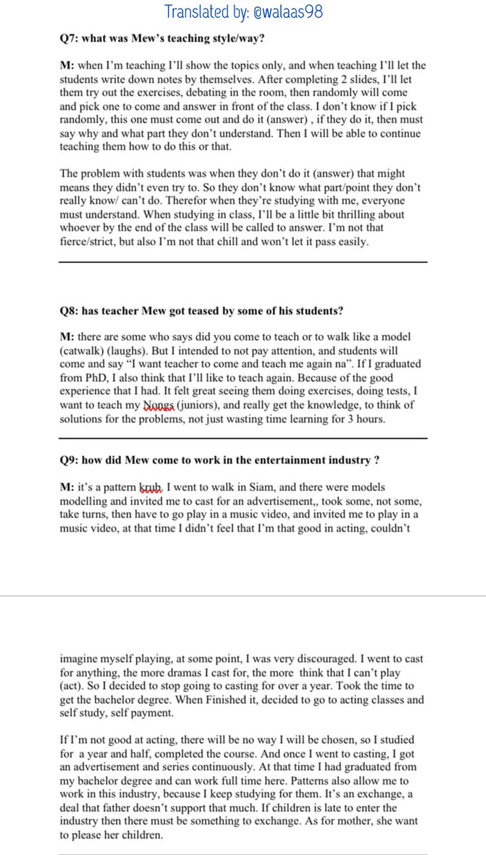 walaas98's tweet image. Translation of P’Mew’s full interview with Sudsapda. 

(2/2)
 
#SUDSAPDAxMewTalk