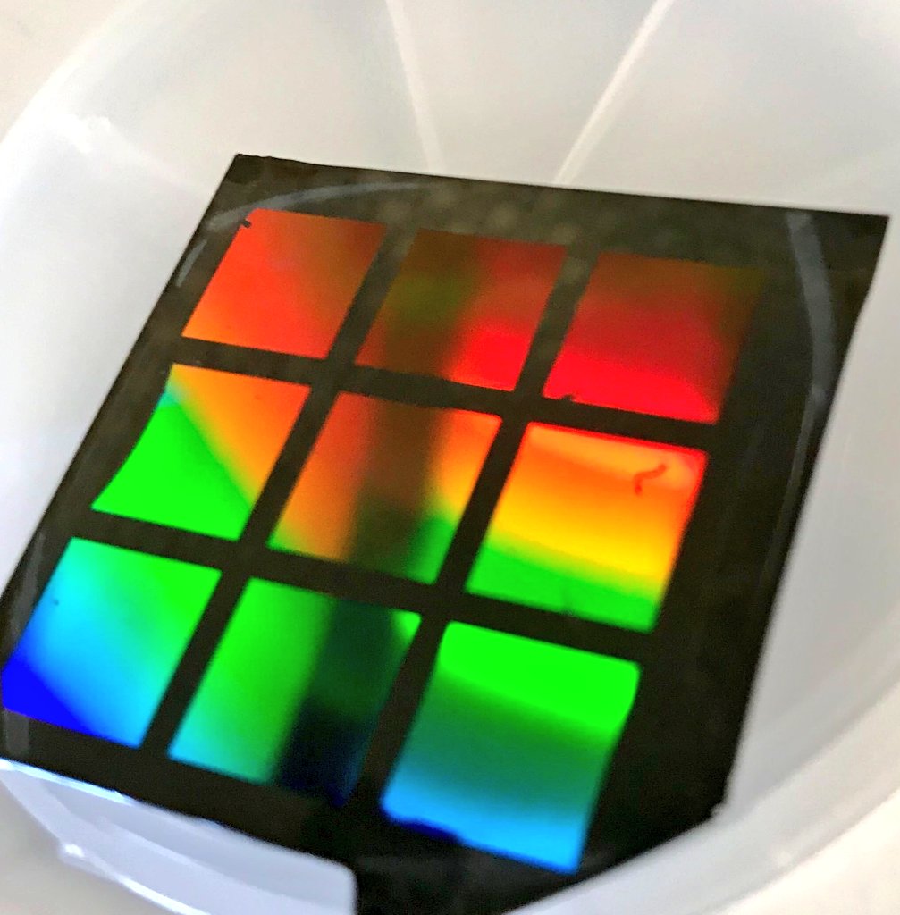 Proud that my grad students are in the lab making beautiful thing @nrel #nanoimprint #photonics #Pride