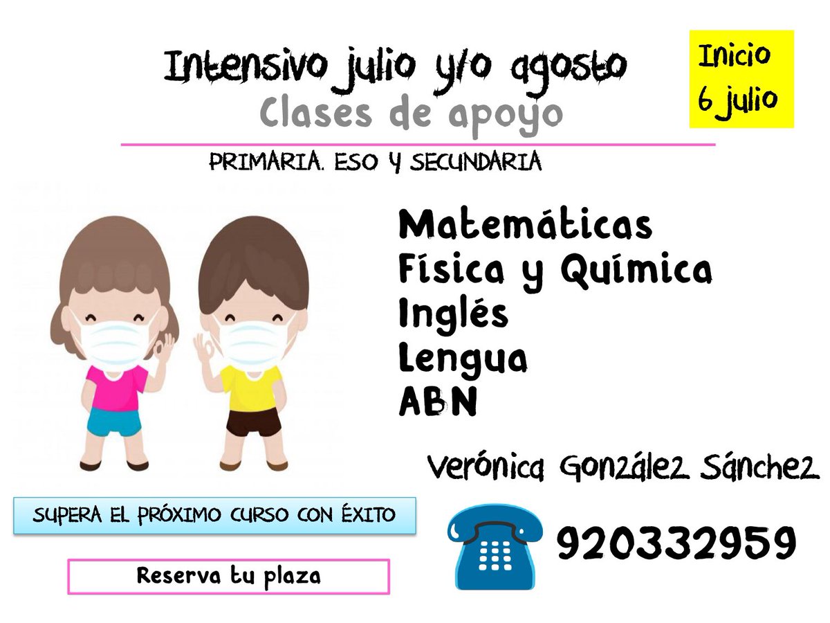 MauriVelayos's tweet photo. Fortalece tus conocimientos y empieza el próximo Curso con éxito💪🏻💪🏻 https://t.co/450froAdq4