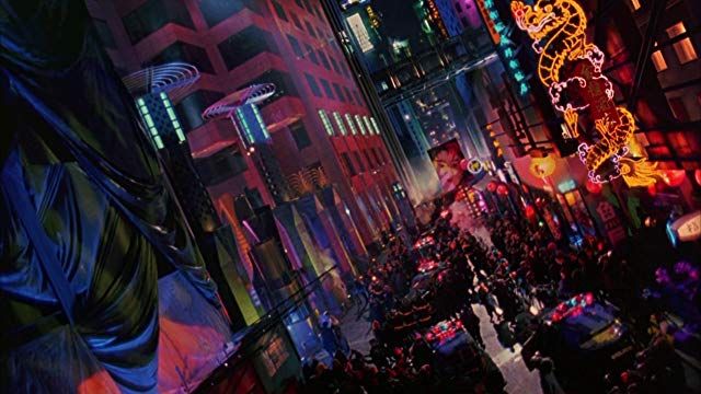 robtrench's tweet photo. The neon cyberpunk aesthetic of Joel Schumacher's Batman films was something to behold and I doubt we ever see Gotham City look like this in live action again https://t.co/bAQ9ifkuOw