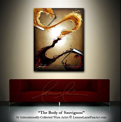 A full bodied #wine is sexy! (find my #wineart The Body of Sauvignon in many sizes: leannelainefineart.com/the-body-of-sa…) #winetasting #wineoclock #art