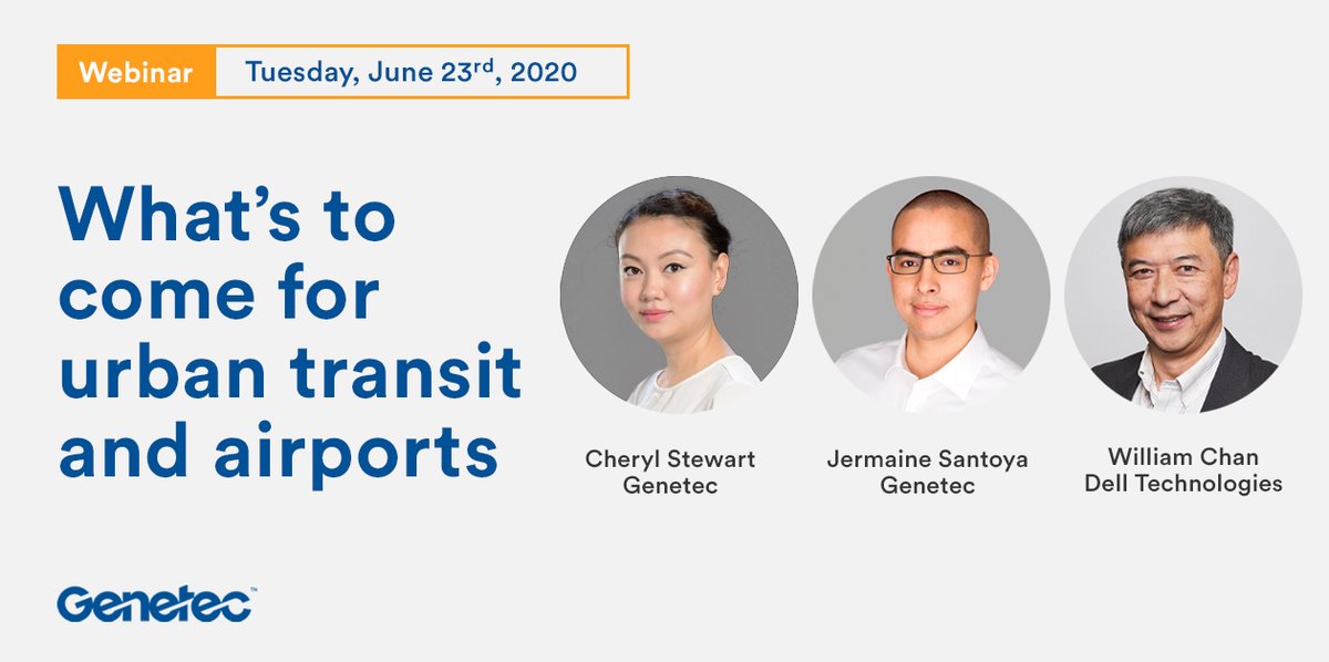 genetec's tweet photo. Join us tomorrow at 11 am EST as we discuss solutions for #occupancytracking and incident response for organizations managing urban transit and airports.
Register for the #webinar now: https://t.co/Yy7uvl8IMl
#protecttheeveryday #streamvault #techtrends #securitynews https://t.co/4xHeV5BIma