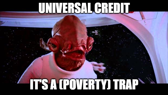UBIManchester's tweet photo. Universal Credit is a straight up poverty trap. A Universal Basic Income will provide the support and safety people need to live independent and productive lives #LetsTryUBI #UBI #UBILABMANCHESTER https://t.co/YFzUasU5ZZ