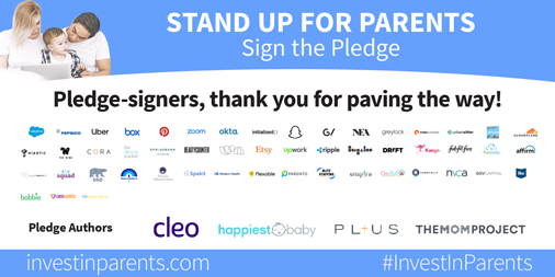 hi_cleo's tweet photo. We'd like to recognize the following companies pledging to support working parents by signing the #InvestinParents pledge. Thank you for your support! For more information, visit: https://t.co/fMF7FK2Fqr https://t.co/vpC8zVWDk1