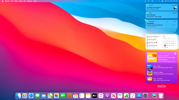 iPhoneMania_jp's tweet photo. #macOS_BigSur さまざまなアプリでデザインを刷新。Finderのツールバーがコンパクトに。コントロールセンターをMacに搭載。ディスプレイの明るさ、音量、ダークモードやNight Shiftにも簡単に操作可能 https://t.co/7kUaxI8hcf