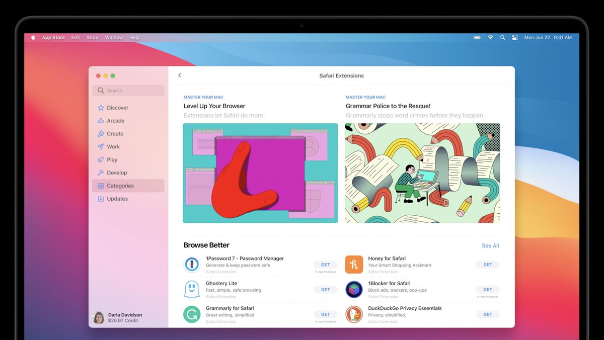 techonezero's tweet photo. #WWDC20 #macOSbigsur Safari Extensions in the Mac App Store https://t.co/0ToaYEahCh