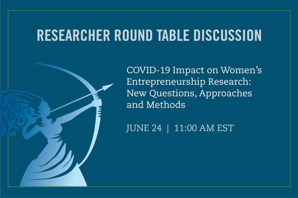 Calling all researchers! Join us this Wednesday for a new discussion addressing the COVID-19 Impact on Women’s Entrepreneurship Research: New Questions, Approaches, and Methods. Learn more and RSVP here: babson.edu/academics/cent…