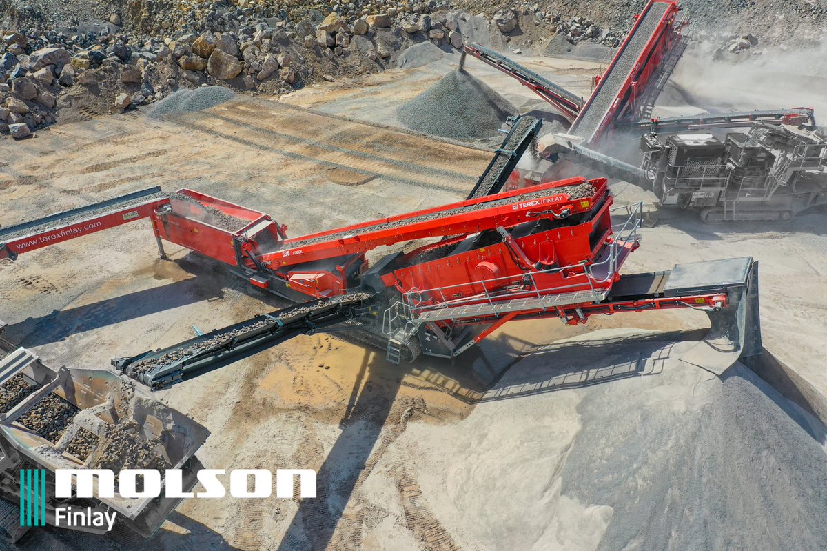 molsonfinlay's tweet photo. The first @terex_finlay 696 2 deck inclined screener working in the UK for @KJ_Services

The new high energy screenbox features two full size 6.1m x 1.7m (20’ x 5’ 7”) to give a total screening area of 20.74m² (223ft²). 

#terexfinlay #quarry #molsonfinlay #molsongroup #aggregate https://t.co/t6Jp7AuB4U