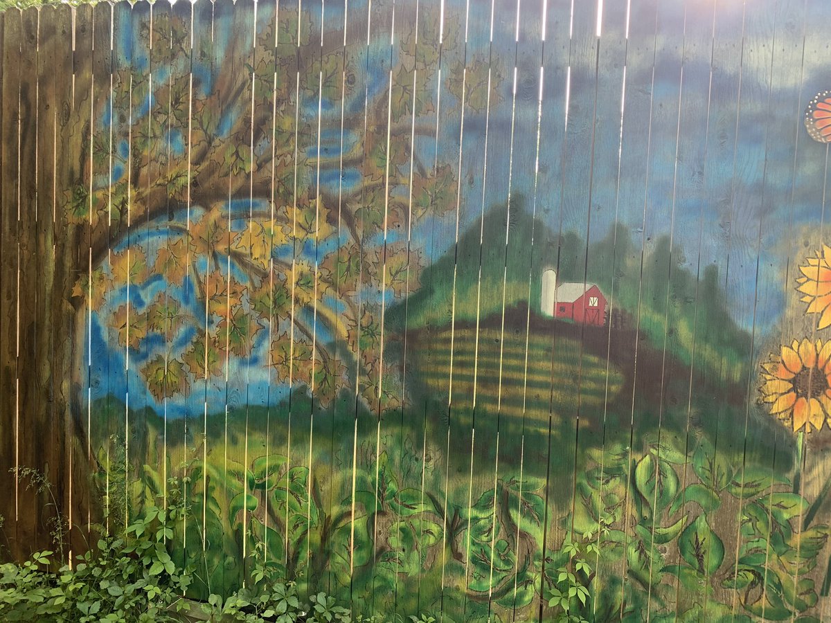 TDtommy77's tweet photo. Humbled...fence video will be featured @wkyc @JaycrawfordCLE @RomneySmith today 5-6pm.
“Worth the Watch” segment.
How I spent my Covid19 lockdown.
#mural #120ft #keepingmysanity https://t.co/C6v84ToJ7P