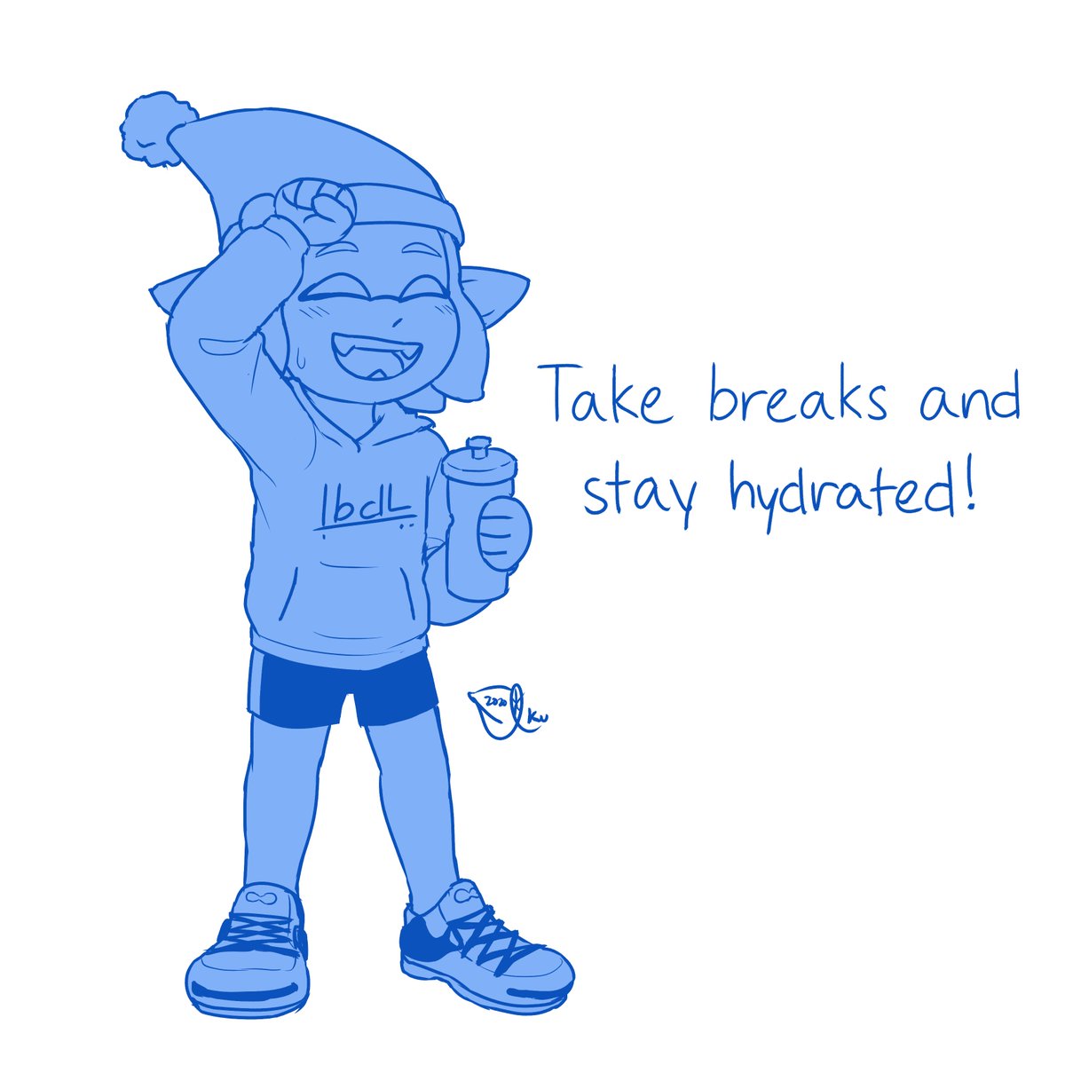 coroika's tweet photo. self positivity with blue team for today !!! #coroika #Splatoon #コロイカ https://t.co/1RMKS24jhk