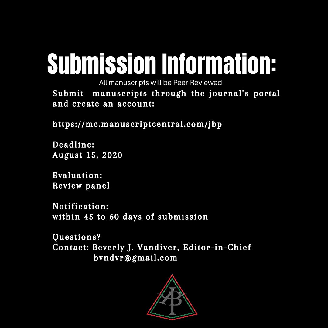 TheABPsi (@theabpsi) on Twitter photo The JBP is calling for scholars to submit papers on the Psychology of Black Activism. With special guest editors <a href="/HelenNeville12/">Helen Neville</a> & <a href="/KevinCokley1/">Kevin Cokley, Ph.D.</a> , we are excited to enhance the awareness and knowledge of Black activism. The deadline for submissions is August 15,2020! The JBP is calling for scholars to submit papers on the Psychology of Black Activism. With special guest editors <a href="/HelenNeville12/">Helen Neville</a> & <a href="/KevinCokley1/">Kevin Cokley, Ph.D.</a> , we are excited to enhance the awareness and knowledge of Black activism. The deadline for submissions is August 15,2020!
